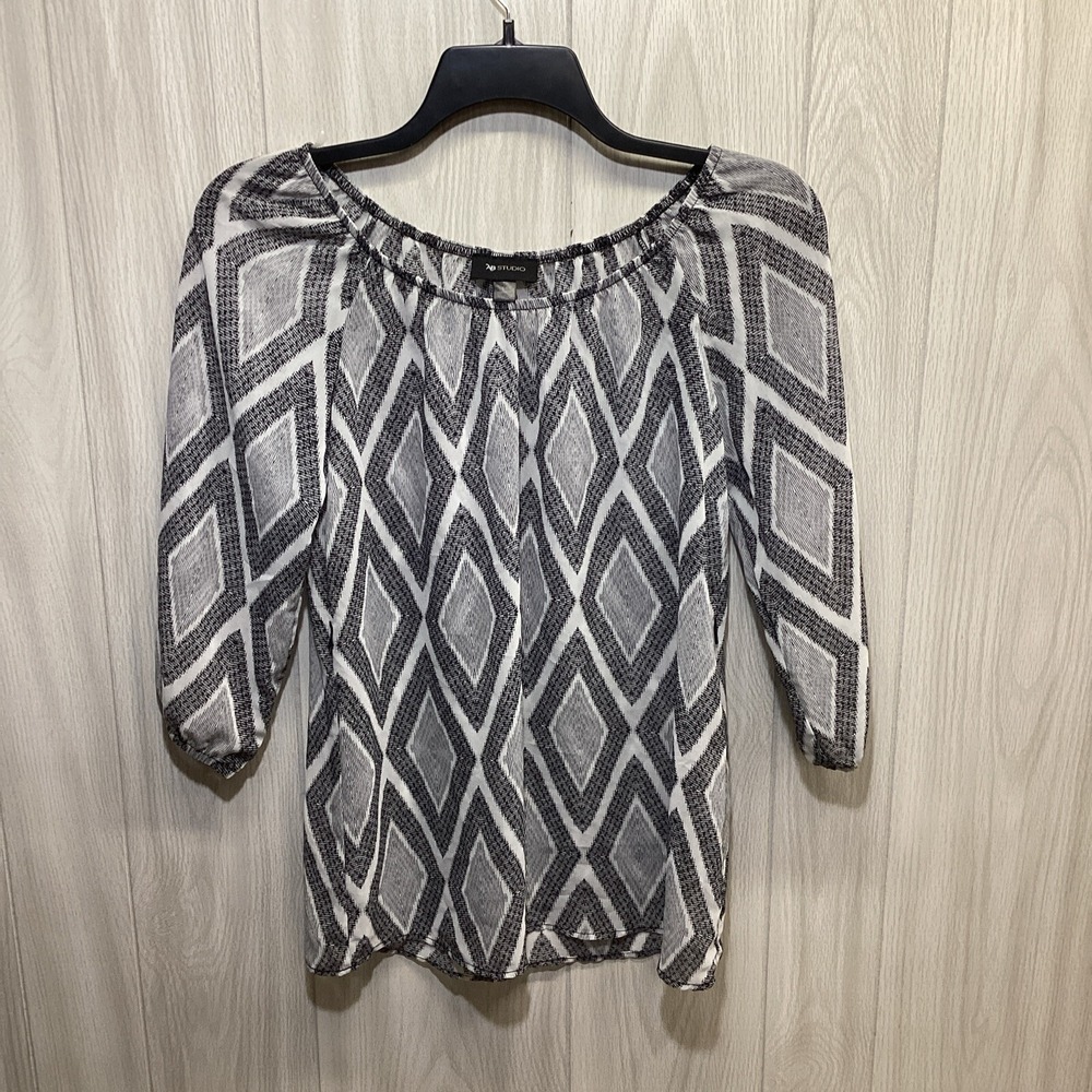 AB STUDIO Women's (Size XS) 3/4 Sleeve Lightweight Scoop Neck Tunic